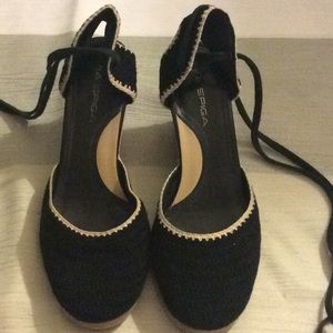 Via Spiga crochet espadrille wedge